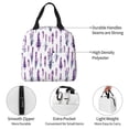 thumbnail image 3 of Yiaed Lavender Flowers Print Insulated Lunch Bag Reusable Cute Tote Lunch Box, Leakproof Cooler Lunch Bags for Work Office Travel School Picnic, 3 of 5