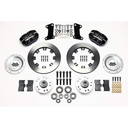 WILWOOD 140-13202 FORGED DYNAPRO 4 DUST-BOOT FRONT 11" BIG BRAKE KIT, BLACK CALIPERS, COMPATIBLE WITH MOST 1964-1972 CHEVROLET, PONTIAC, BUICK, OLDSMOBILE CARS