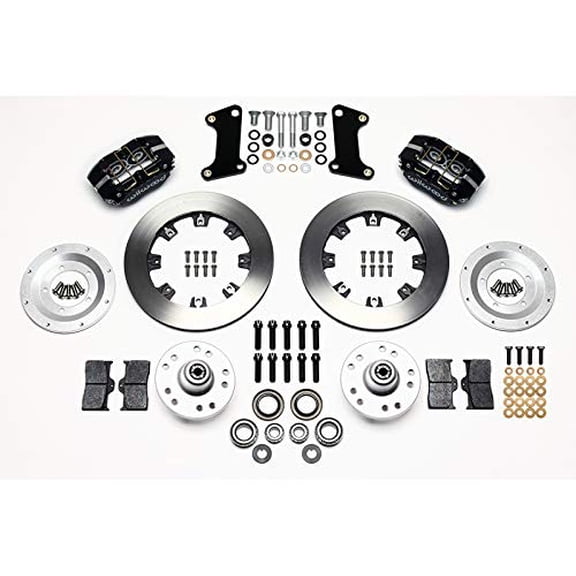 WILWOOD 140-13202 FORGED DYNAPRO 4 DUST-BOOT FRONT 11" BIG BRAKE KIT, BLACK CALIPERS, COMPATIBLE WITH MOST 1964-1972 CHEVROLET, PONTIAC, BUICK, OLDSMOBILE CARS