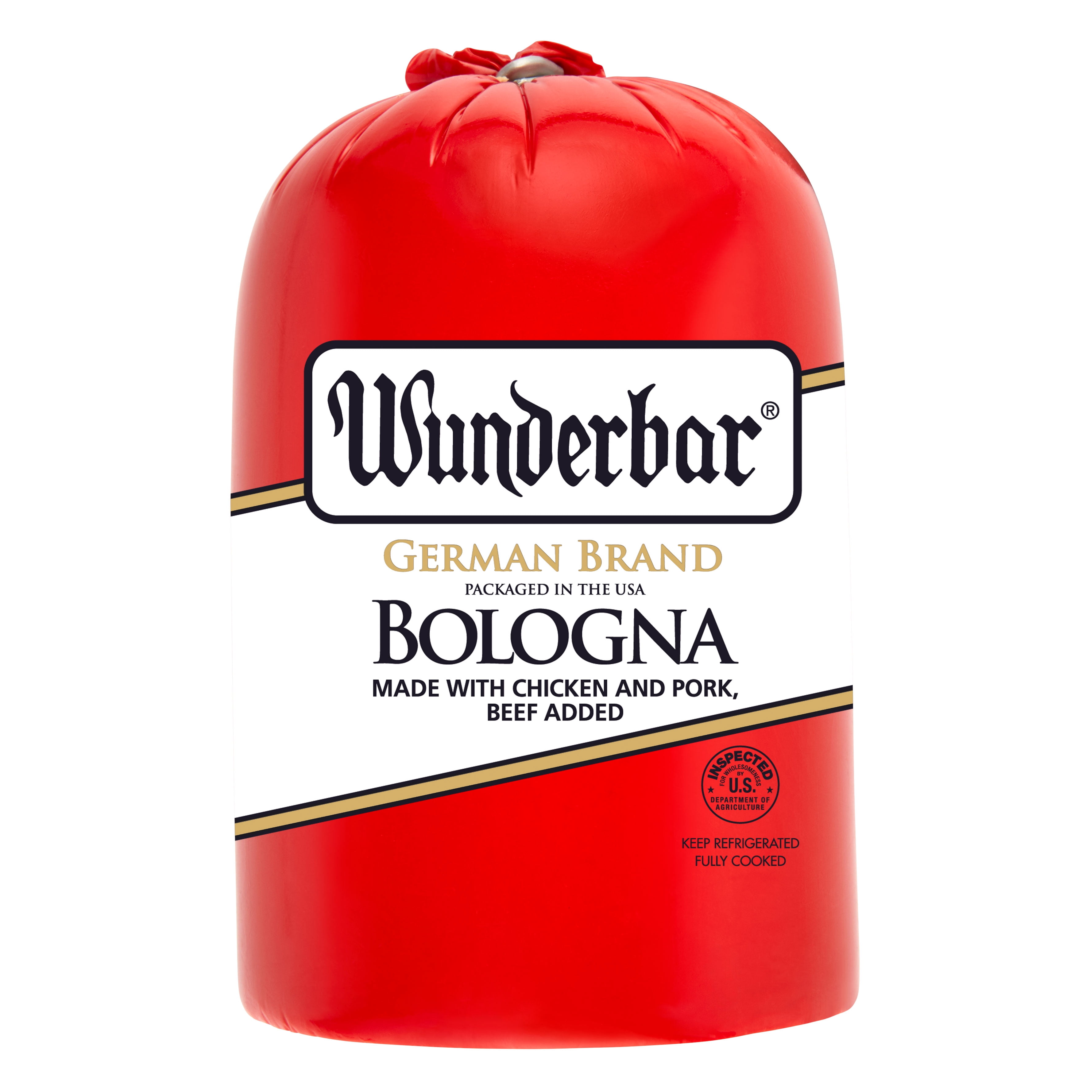 Wunderbar Sliced Fresh Lunch & Deli Meats, German Brand Bologna, Resealable Pouch
