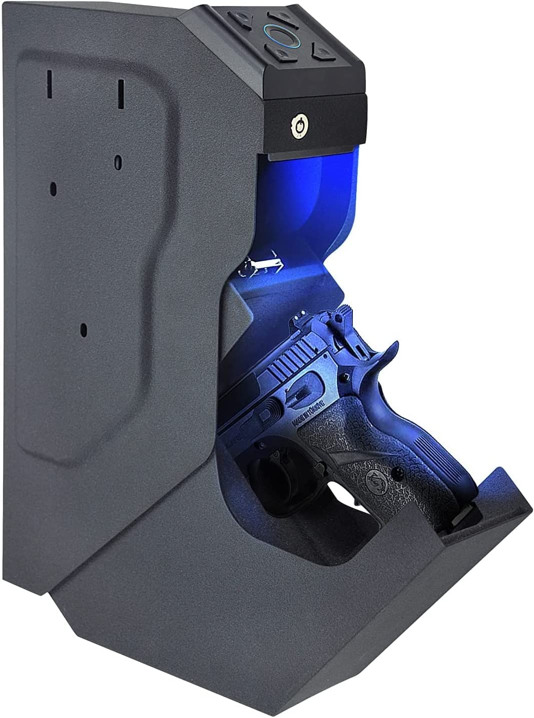 Biometric Gun Safe Box Mounted Handgun Safes for Pistols Quick Quick