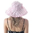 thumbnail image 6 of Women's Vintage Foldable Sun Hat Beach Garden Travel UV Protection/Light Pink, 6 of 7