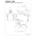 thumbnail image 2 of Kingston Brass GKB548B Single-Handle 4 in. Centerset Bathroom Faucet, Brushed Nickel, 2 of 2