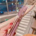 thumbnail image 5 of Compatible with iPhone 13 Pro Max Mirror Case Pearl Bow Diamond Round Makeup Mirror for Women Girls Slim Soft Flexible TPU Protective Cover Case for iPhone 13 Pro Max, 6.7 Inch Green, 5 of 6