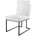 thumbnail image 3 of Side Dining Chair, Set of 2, Fabric, Metal Steel, Black White, Modern Contemporary Urban Design, Kitchen Room Cafe Bistro Restaurant Hospitality, 3 of 4