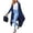 Navy Blue, variant on Women's Plus Size Cardigan Long Sleeve Duster Open Front Drape Lightweight Long Cardigans