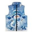 thumbnail image 4 of Pzuqiu Christmas Snowman Girls Sleeveless Vests 4T Polyester Comfortable Zipper Winter Sleeveless Jacket with Pockets Warm Fall Outfits Fashion Clothing for Everyday Wear, 4 of 7