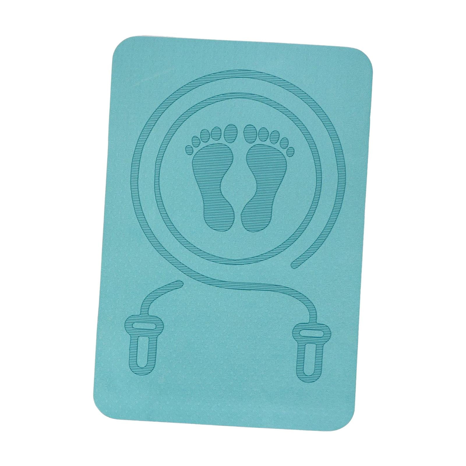 tamizeot Jump Rope Mat Non Slip Shockproof Skipping Mat Mat Fitness Exercise Blue Yoga Mat
