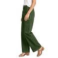 thumbnail image 5 of Tsivenald Womens Cargo Jeans High Waist Multi Utility Pockets Loose Straight Leg Classic Denim Workwear Trousers, 5 of 8