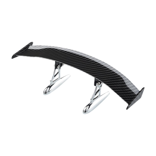Generic Car Spoiler Wing Auto Tail Wing Accesorio Reemplazo Modificación Fácil Instalación Decoración Patrón de Fibra de Carbono