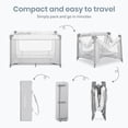 thumbnail image 4 of Dream On Me Zodiak Portable Play Yard With Carry Bag And Shoulder Strap, Cool Gray, 4 of 13