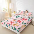 thumbnail image 4 of Homewish Cartoon Bowknot Full Size Sheets 4-Piece for Kids Children Teens,Happy New Year Breathable Bed Sheets,Merry Christmas Xmas Lightweight Sheet Sets,Microfiber Bedroom Decor, 4 of 7