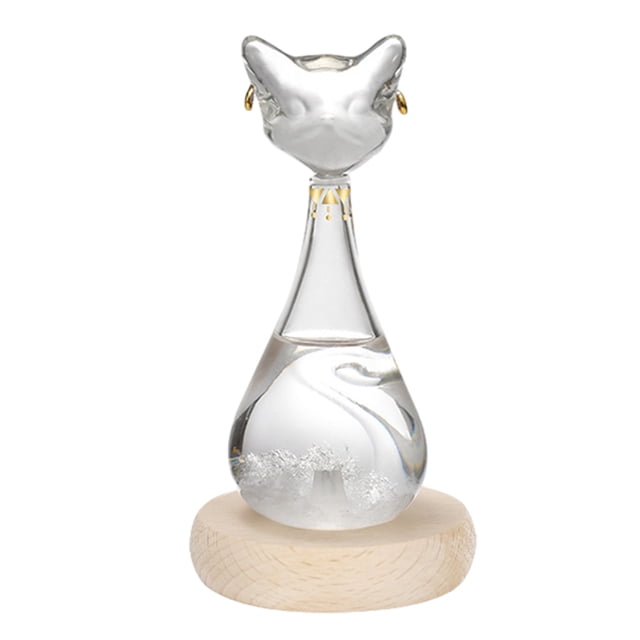 Qocolhg Storm Glass Weather Station - Cloud Storm Crystal Weather Forecast Bottle, Water Drops for Home and Office, Creative Stylish Decorative Desktop Weather Predictor, Weather Instrument