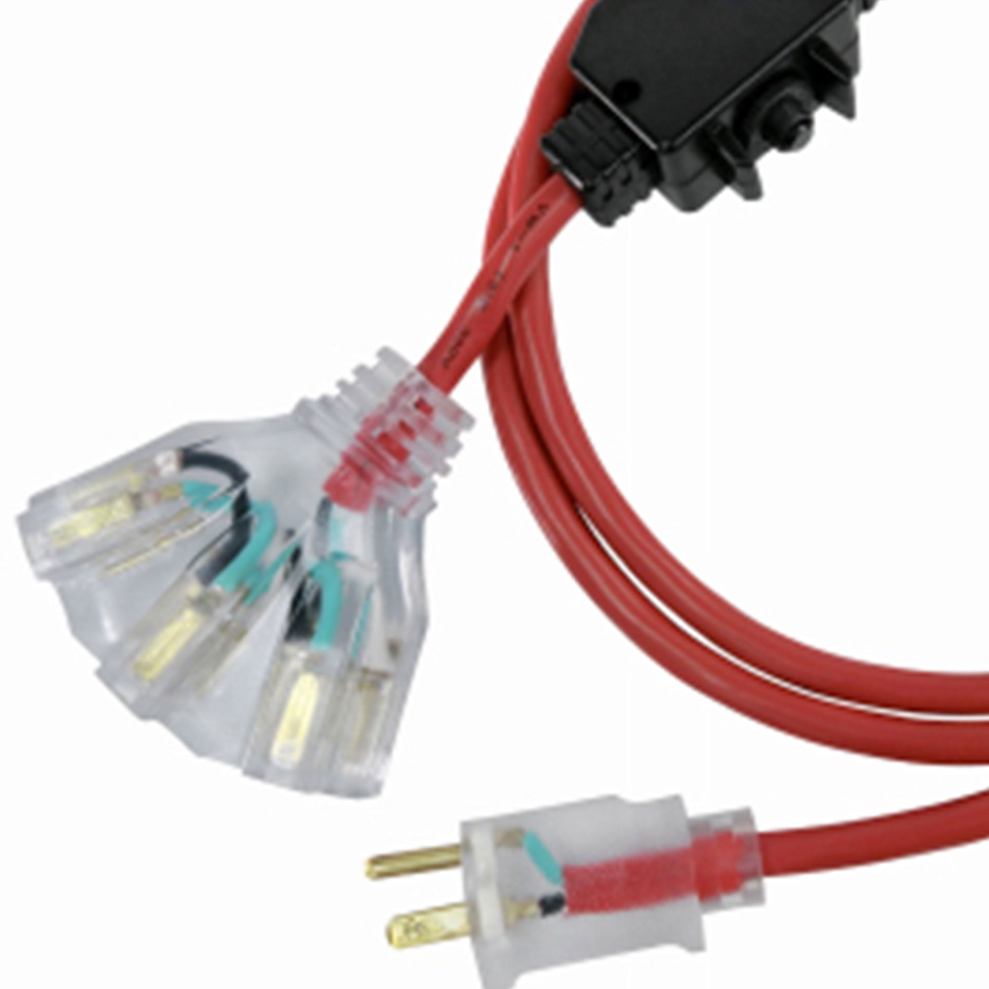 Master Electrician 25 Feet Extension Cord with Fan Tap and Circuit Breaker