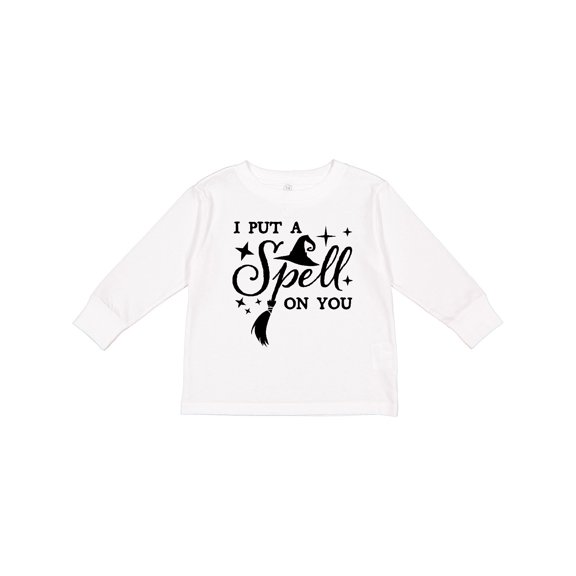 Inktastic I Put a Spell on You Halloween Magic Boys or Girls Long Sleeve Toddler T-Shirt