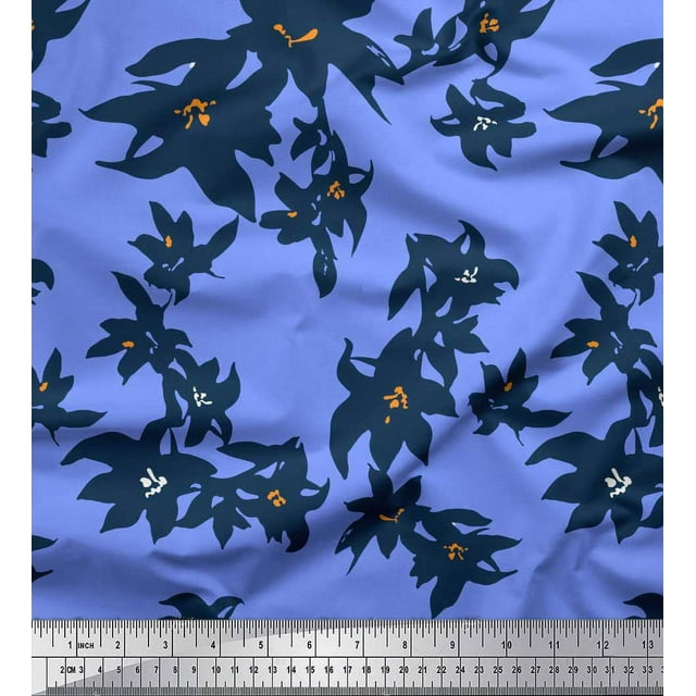 Soimoi Rayon Fabric Artistic Floral Decor Fabric Printed Yard 42 Inch Wide