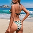 thumbnail image 5 of Chririnla Women's Halter Neck Triangle Bikini Set Tropical Palm Tree Print Quick Dry Tie Side Two-Piece Swimsuit for Beach Vacation Pool Party, 5 of 9