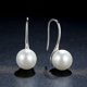 thumbnail image 3 of Simulated Pearl 925 Sterling Silver Earrings For Women Dangle Drop Earring Gift, 3 of 5