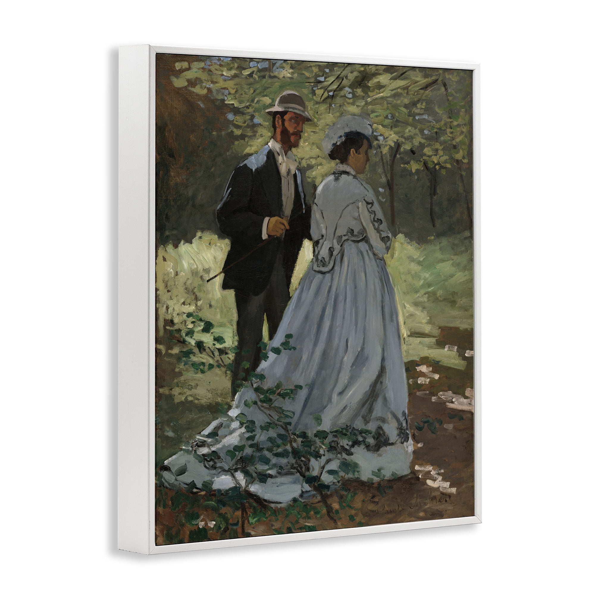 Stupell Industries Bazille & Camille in Nature White Framed Giclee Art, design by Tina LeCour