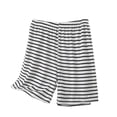 thumbnail image 2 of BUIGTTKLOP Plus Size Pajamas Shorts for Women High Waisted Sleep Bottoms Striped Wide Leg Lounge Shorts, 2 of 6