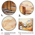 thumbnail image 3 of Designart "Sands of Egypt Urban Village Perspective IV" Landscapes Framed Wall Art Decor - Traditional Beige Egypt Living Room Framed Canvas Art, 3 of 6