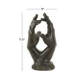 thumbnail image 2 of DecMode 6"W, 12"H Aluminum Traditional Abstract Sculpture, Black, 2 of 9
