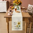 thumbnail image 2 of Sunflower Table Runner - 108 Inch Long Vintage Botanical Cotton and Linen Blended Dress Scarves Farmhouse Table Runner for Kitchen Dining, Coffee Table, 13" x 108", 2 of 8