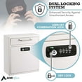 thumbnail image 3 of AdirOffice White Medium Secure Drop Box Wall Mounted Locking Mail Box Drop Box with Key and Combination lock, 3 of 8