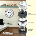 thumbnail image 6 of Infinity Instruments Metro Silver Modern Analog Display 9-inch Wall Clock, 6 of 8
