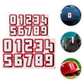 thumbnail image 4 of KAKOWELY 2 Sets Motorcycle Reflective Sticker Small Number Stickers Numbered Stickers Riding Helmet Decals Reflective Helmet Number Decals,2.17X"X1.5"X0.04", 4 of 5