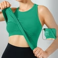 thumbnail image 6 of FAIWAD Built in Bra Tank Tops for Women Ribbed Knit Yoga Workout Shirts Casual Slim Stretch Tops, 6 of 9