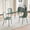 Sage Green-Velvet, variant on NORDICANA 37 Inch Round Dining Table Set for 4 with Green Velvet Dining Chairs, Modern Small Circle Kitchen Table Chairs Set for Apartment Living Room Office, Save Space