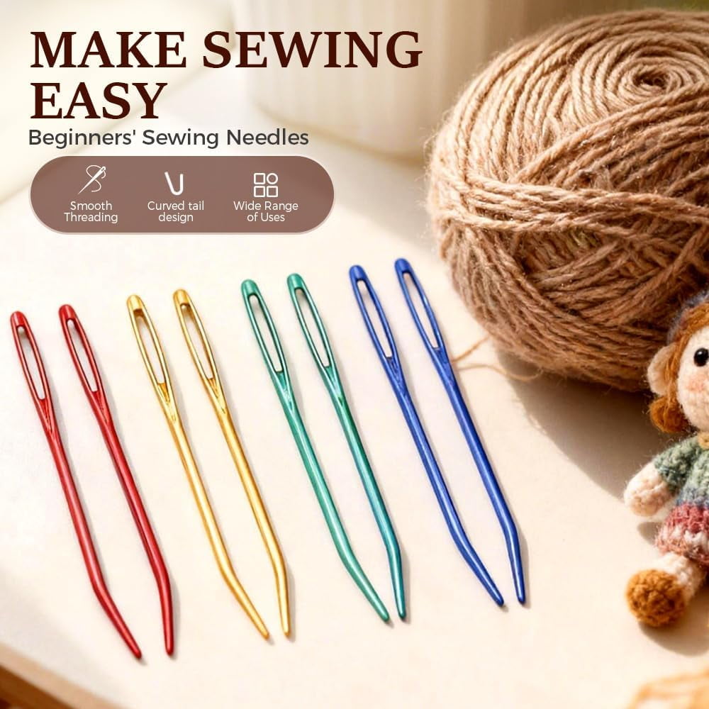 2026 New Darning Tapestry Yarn Needles Set, Large Eye Blunt Needles for Hand Sewing, Knitting & DIY Craft Projects (24pcs)