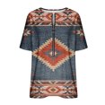 thumbnail image 5 of ICHUANYI Clearance Women Fashion Casual Printing Short Sleeve Loose Tee Tops Tunic Blouse(Navy, XL) ICHUANYI WER2023081113279, 5 of 5