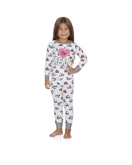 Prestigez Big Girls Two-Piece Pajama Set Female 4-16, Love, Size: 14-16 ...