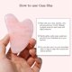 thumbnail image 5 of Jade Roller & Gua Sha, Rodillo facial, Rodillo de belleza facial Herramientas para el cuidado de la piel, Masajeador de cuarzo rosa Baimei para rostro, ojos, cuello, Relajación muscular corporal y R,1 Feliz Sencillez, 5 of 5