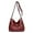 Red, variant on Slouchy Shoulder Bag for Women Leather Purse Daily Bags Large Capacity Crossbody Bag Fall Handbags with Zipper Gray