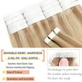 thumbnail image 4 of SEGO Blonde Tape in Hair Extensions 100% Real Remy Human Hair Long Straight Silky Thick Hair Gold Hair Acessories Black/Pink/Purple/Red Hair, 4 of 9