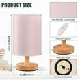 thumbnail image 3 of Bedside Desk Lamp LED Light Pink Table Nightstand Lamps Warm Light Fabric Lampshade for Home Bedroom Office Living Room Decor, 3 of 7