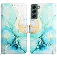 thumbnail image 2 of SaniMore Case for Samsung Galaxy S23 Plus 2023 Release, PU Leather Case Luxury Marble Wireless Charigng Hand Rope Fashion Folding Case for Girls Women For Samsung Galaxy S23 Plus, Blue, 2 of 6