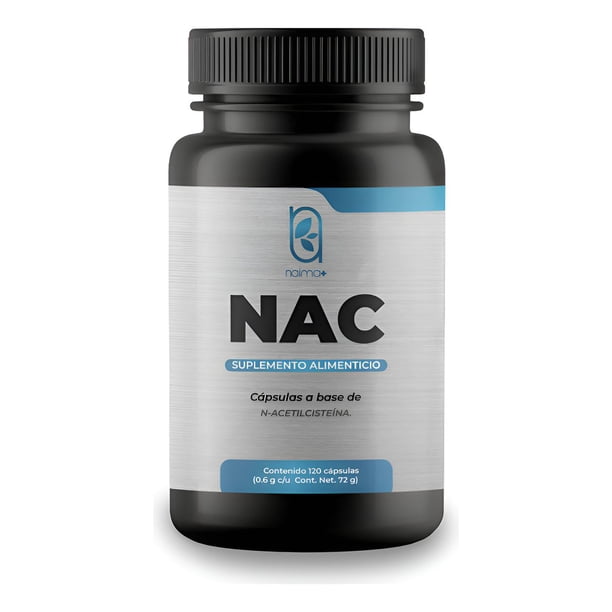 NAIMA NAC 120 Cápsulas | N-acetil Cisteína |Suplemento Alimenticio 100% Puro y Natural | Bienestar general | Antiaging | Antioxidante Natural | N-Acetyl Cysteine