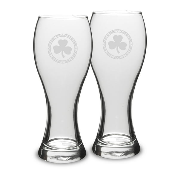 Shamrock Celtic Logo 23 oz Giant Beer Pilsner - Set of 2