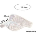 thumbnail image 7 of LINLIN Baseball Hats Cap, Women Sport Sun Visor Hats Rhinestone Golf Tennis Headband Cap Sports Adjustable Baseball Visor Cap, 7 of 7