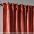 thumbnail image 5 of 3S Brother's Extra Long Solid Luxury Matte Velvet Soft Curtain Coral Single Panel Hanging Back Tap & Rod Pocket Home Décor 5-25 Feet Custom Made Curtains -Made in Turkey Each(52"x95"), 5 of 7