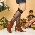 thumbnail image 2 of BLISSFUL STEP Bottes à Talons Carrés pour Femmes Chelsea Marron 5.5, 2 of 7