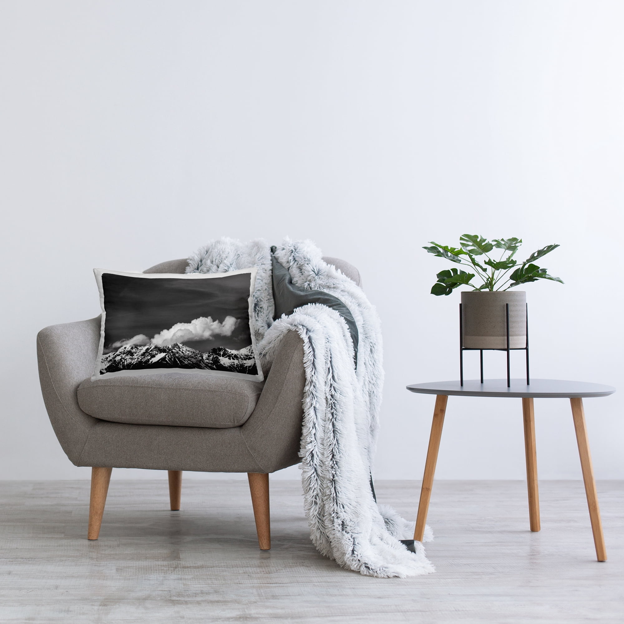 Stupell Industries Dolomites with Billowing Clouds Decorative Printed Throw Pillow Design by Deborah Revell.