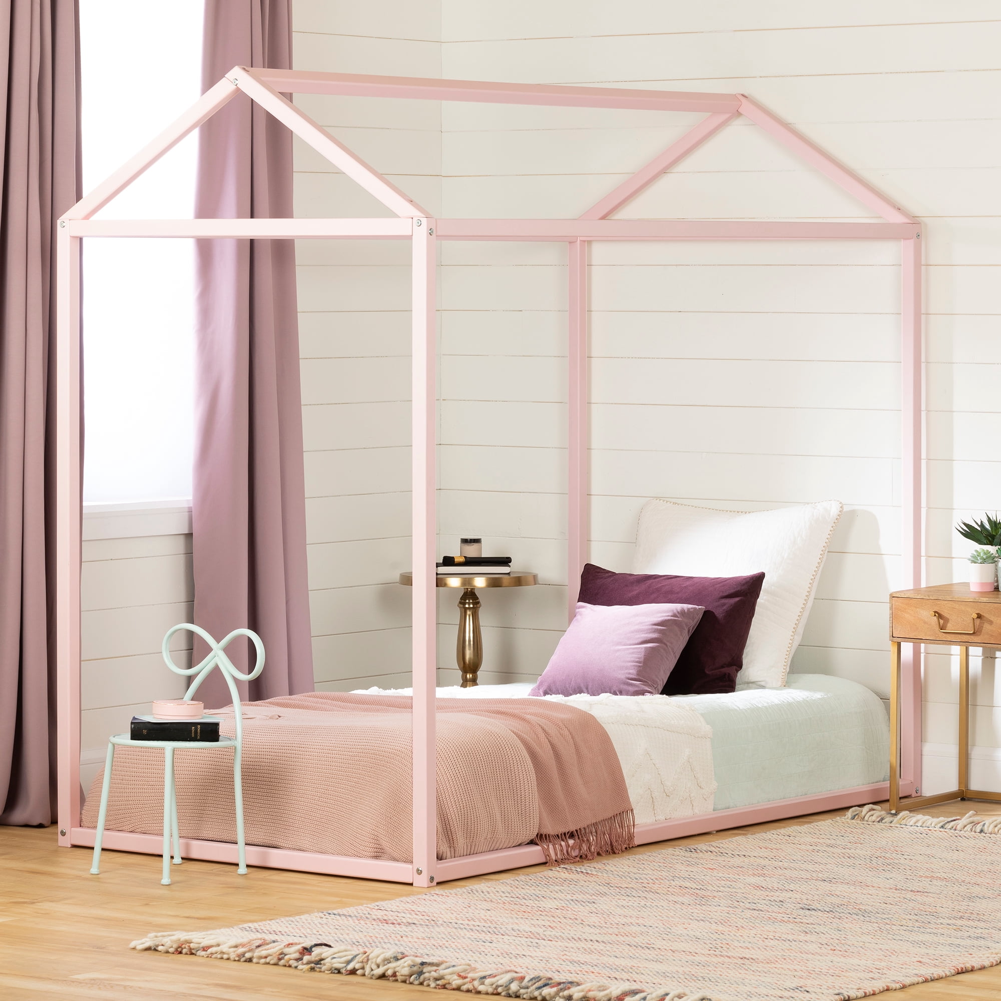 South Shore Sweedi Twin House Bed, Pink