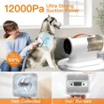 thumbnail image 2 of Dog Hair Vacuum & Dog Grooming Kit, 12000Pa Strong Pet Grooming Vacuum, 2L Large Capacity Dog Vacuum ShopWise Round, 2 of 6