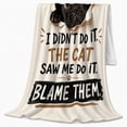 thumbnail image 2 of Black French Bulldog With Playful Statement Typography, Soft Flannel Blanket with Humorous Pet Typography Print, Housewarming Gift and Home Decor for Bedroom and Living Room, 2 of 7