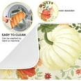 thumbnail image 5 of GZHJMY Vintage Retro Pumpkin Floral Autumn Absorbent Dish Drying Mat Microfiber Large Kitchen Countertop Table Protector Multi-Purpose Counter Rack Sink Drainer Pad (16” x 18”), 5 of 6